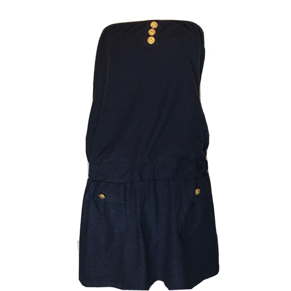 Venus womens size M Top blue tunic stretch waist off shoulder or swim cover up